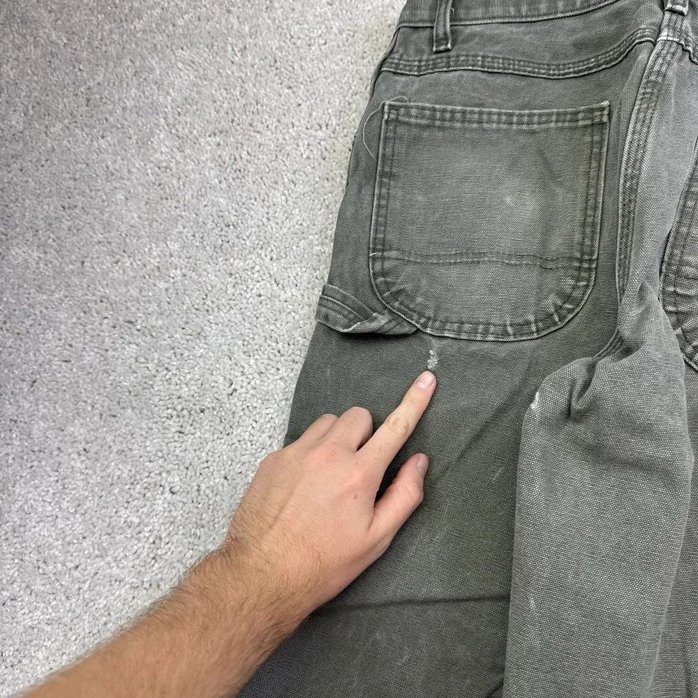Y2K Distressed Dickies Carpenter Pants Green Size 30x31 Workwear Grunge Skater
